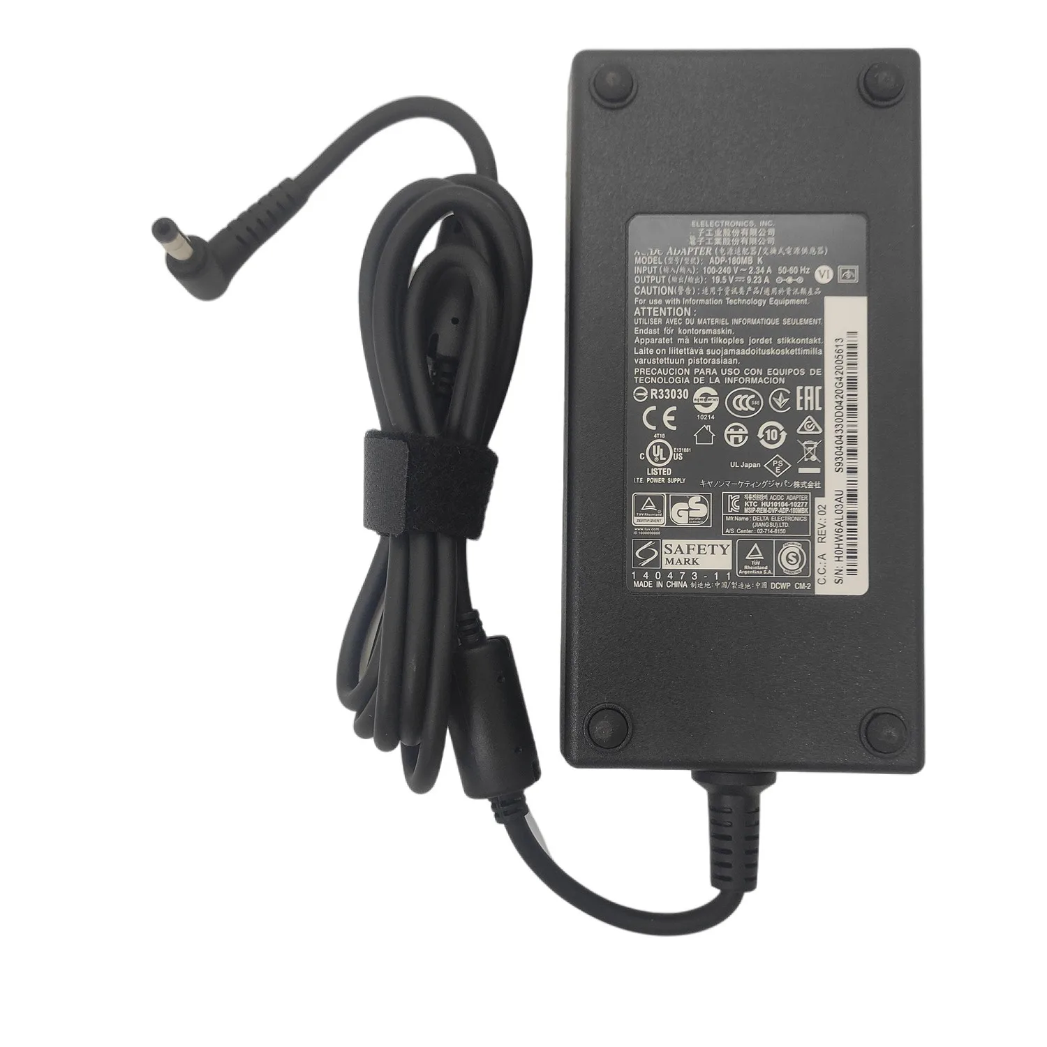 Adaptador de CA para ordenador portátil, cargador Original de 19,5 V 9.23A 5,5x2,5mm 180W para MSI GS65 GE72VR 7RG GS63VR 6RF GS73 17B4 MS-16Q2 para Delta