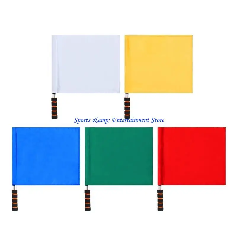 G7NF Linesean Linesman Flags Placems Training Sports Bands مع إسفنج مقبض لمسار كرة القدم لكرة القدم لكرة القدم
