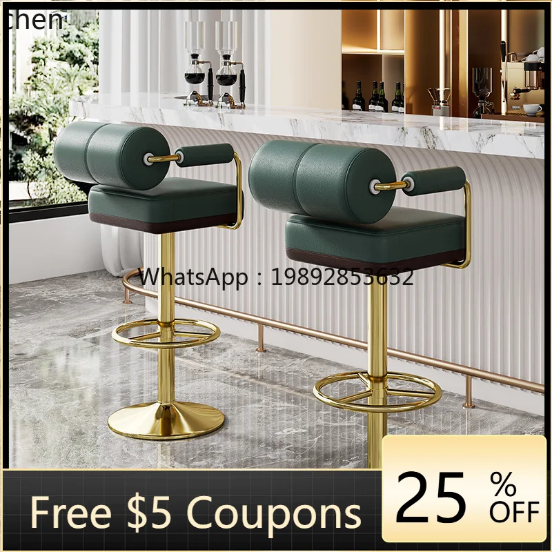 

U3 bar chair simple modern light luxury hotel front desk high stool clear bar lift home