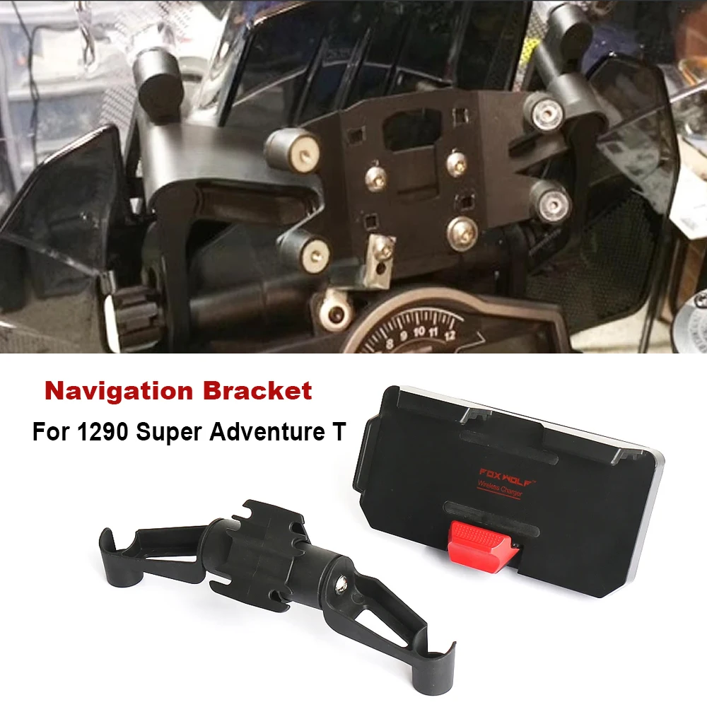 

Fit For 1290 Super Adventure T 2015 2016 2017 Motorcycle Accessories GPS phone holder stand Navigation bracket Mounting kit