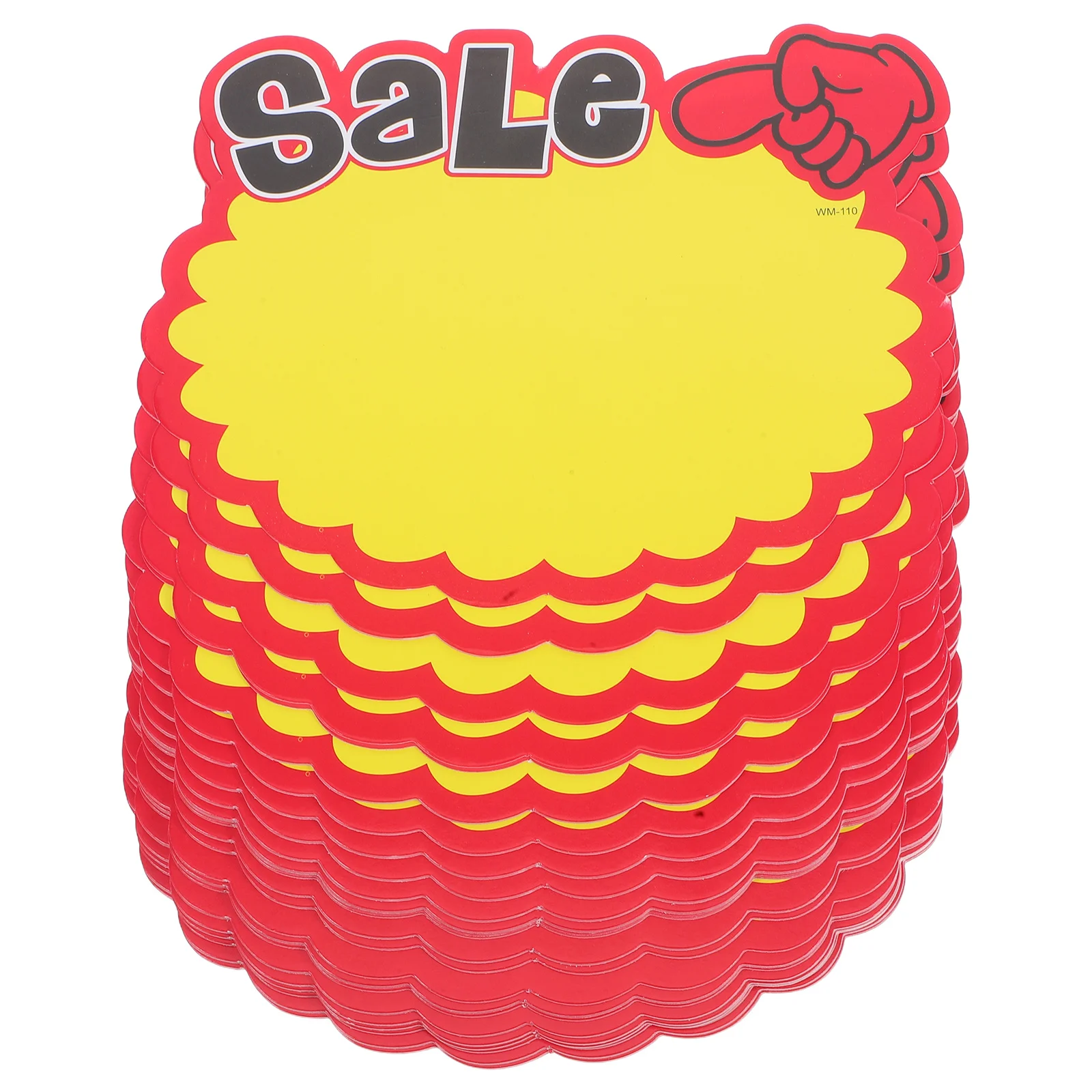 

80Pcs Supermarket Fruit Tags Striking Explosion Shape Fun Finger Signs Retail Store Signage Clear Printing Retail Store Signs