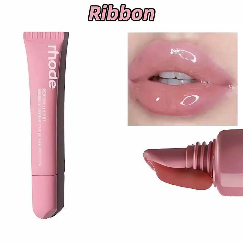 New 4 colors Transparent Lip Glaze Long-lasting Moisturizing Liquid Lipstick Toast Espresso Raspberry Jelly Selling lip fillers