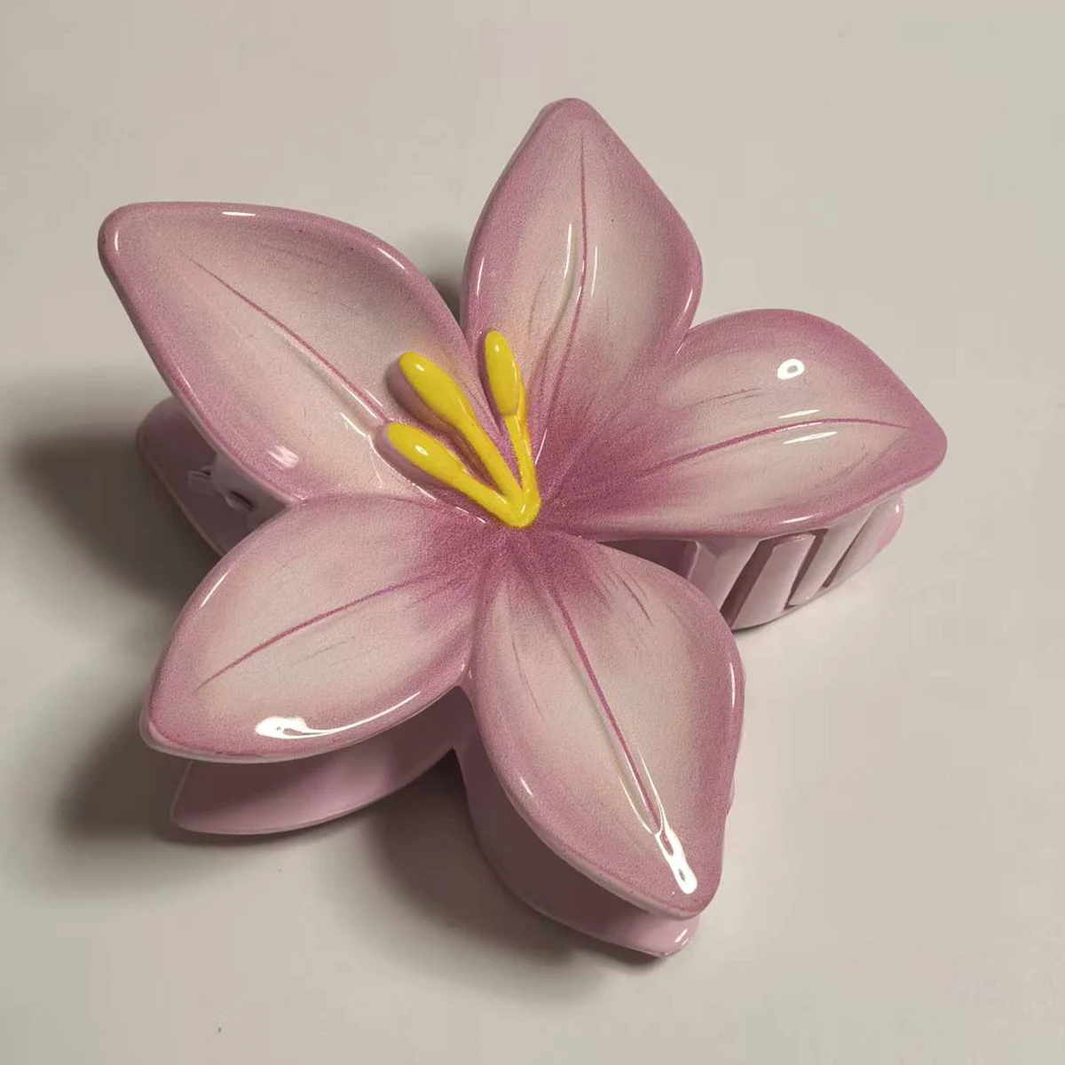 Spirng Beach Flower Haarklammer für Damen, 8 cm, Blumen, niedliche hawaiianische Blumen, Kunststoff, Preppy-Stil, Strand-Haarschmuck für Damen – Detail 5
