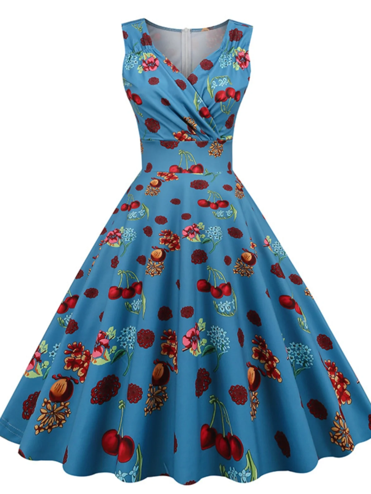 Hebe Sle Vintage à pois Dr jupe Svel robe mi-longue Ele jupe pivotante Maxi Dr Polyester printemps 2025