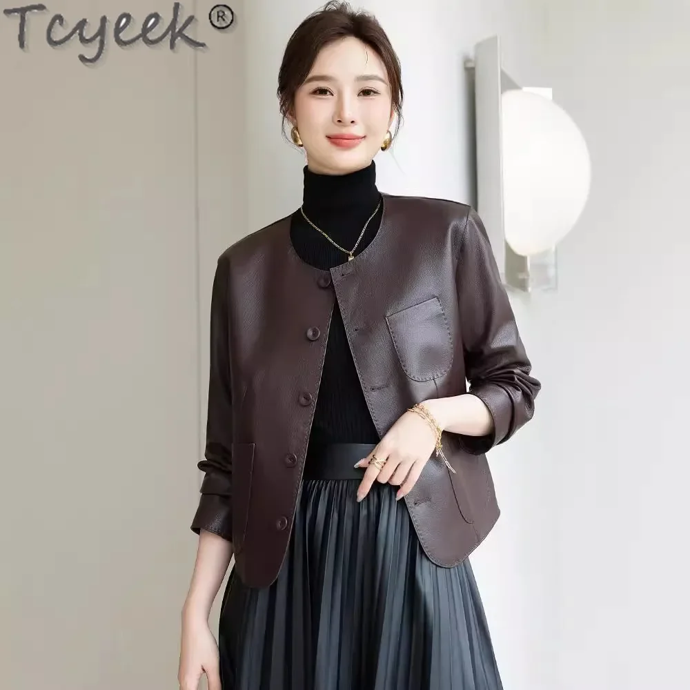 Tcyeek Genuine Leather Jacket Women Autumn Clothes Real Sheepskin Coat Women's Leather Jackets New in Outerwear Jaqueta Couro