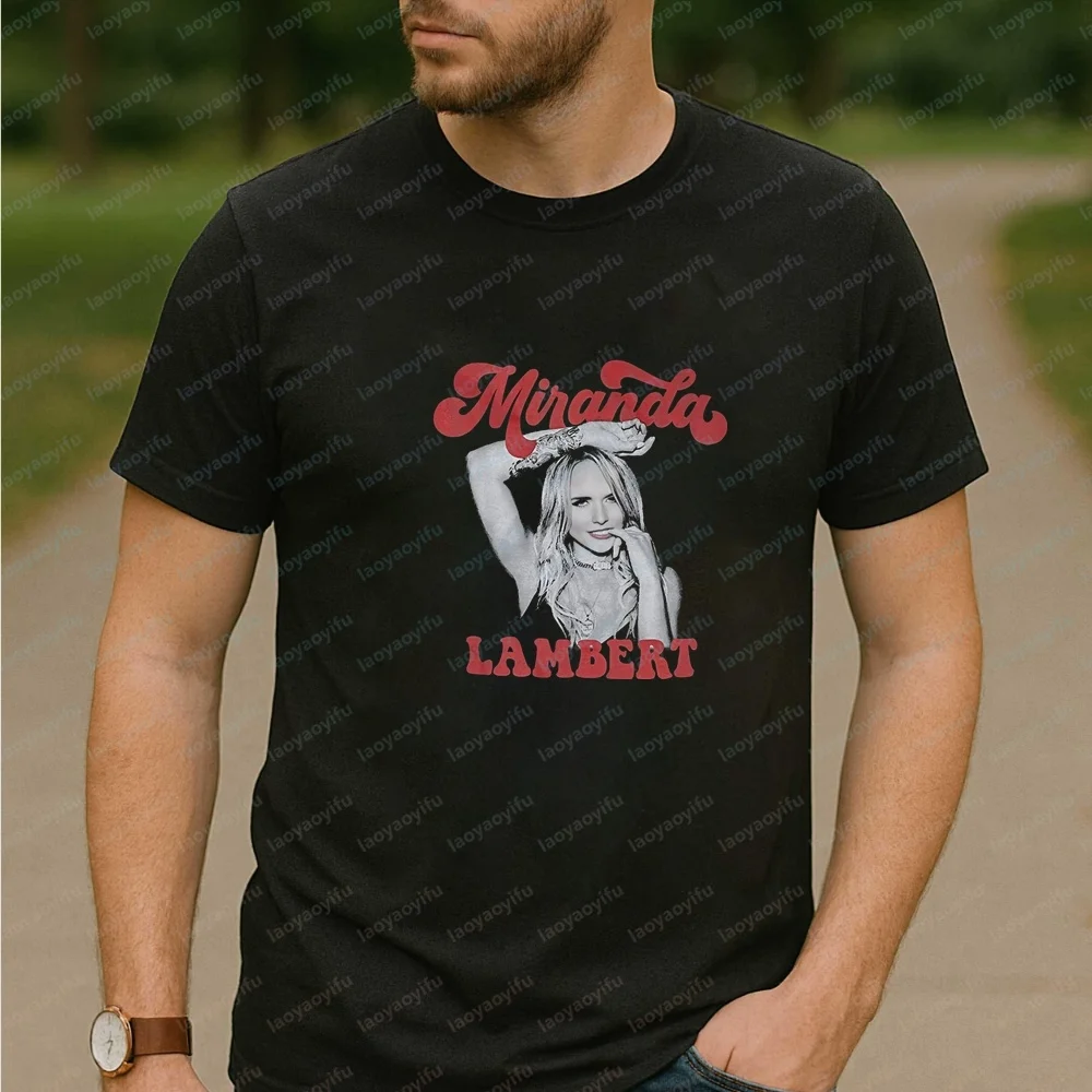 .Korean-style Commentary Men's Clothing - Miranda Lambert Short-sleeved Unisex Comfortable T-shirt for Both Men and Women