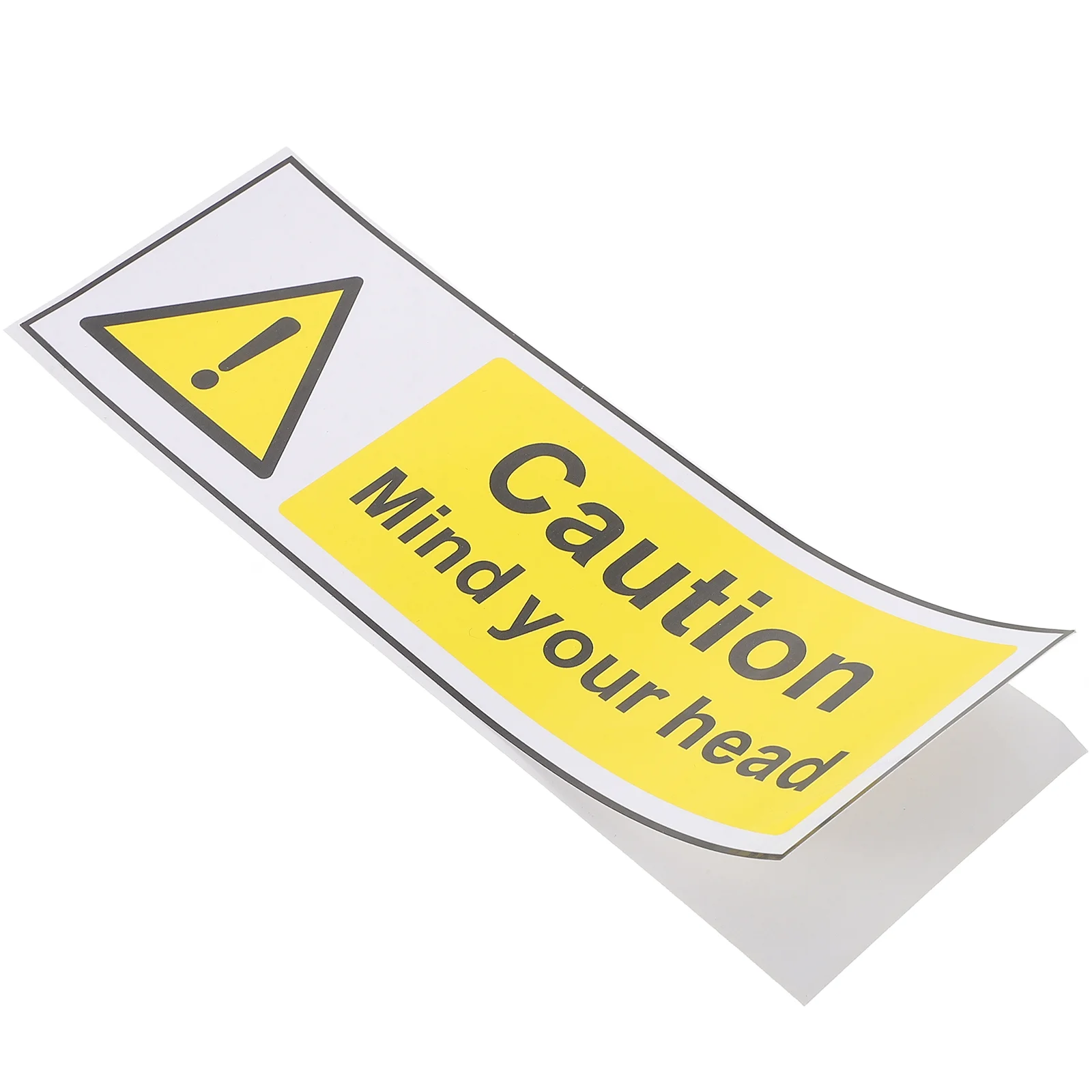 2 Sheets Safety Warning Signs Caution Mechanical Label Mind Your Head Sticker Pp Synthetic Paper