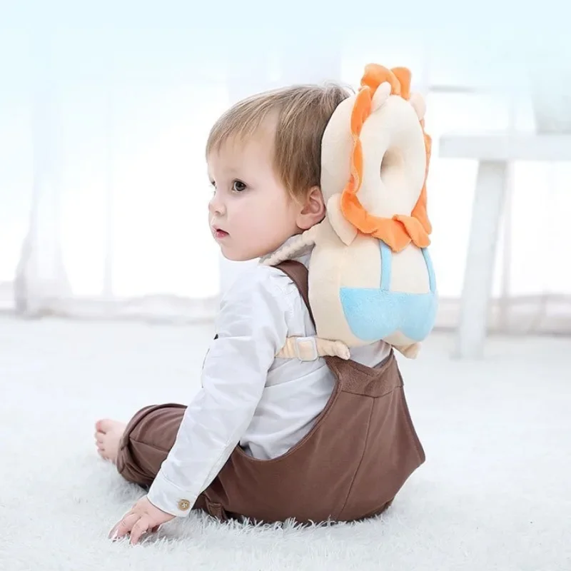 1-3T الطفل المشي مكافحة سقوط وسادة تنفس الصغار الكرتون رئيس حماية وسادة جديدة حزام الكتف سلامة ركن الحرس وسادة #3