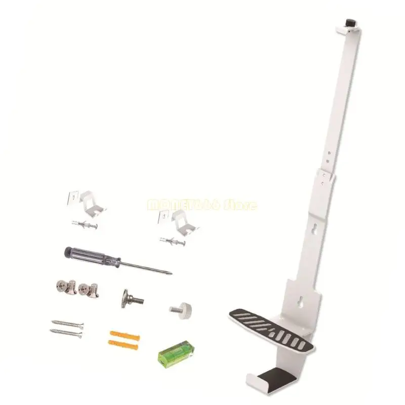 حامل تخزين متعدد الوظائف F62C موفر للمساحة لقاعدة تثبيت على الحائط لوحدة التحكم في الألعاب النحيفة مع منظمات سماعات الرأس #2