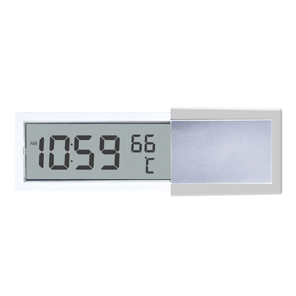 LCD Display Digital Car Clock Thermometer Temperature Meter Gauge Auto Mini Clock Monitor for Truck Car