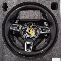 Car Steering Wheel for Porsche Macan Panamera Taycan Cayenne Cayman 718 911 918 Carbon Fiber Steering Wheel Car Accessories