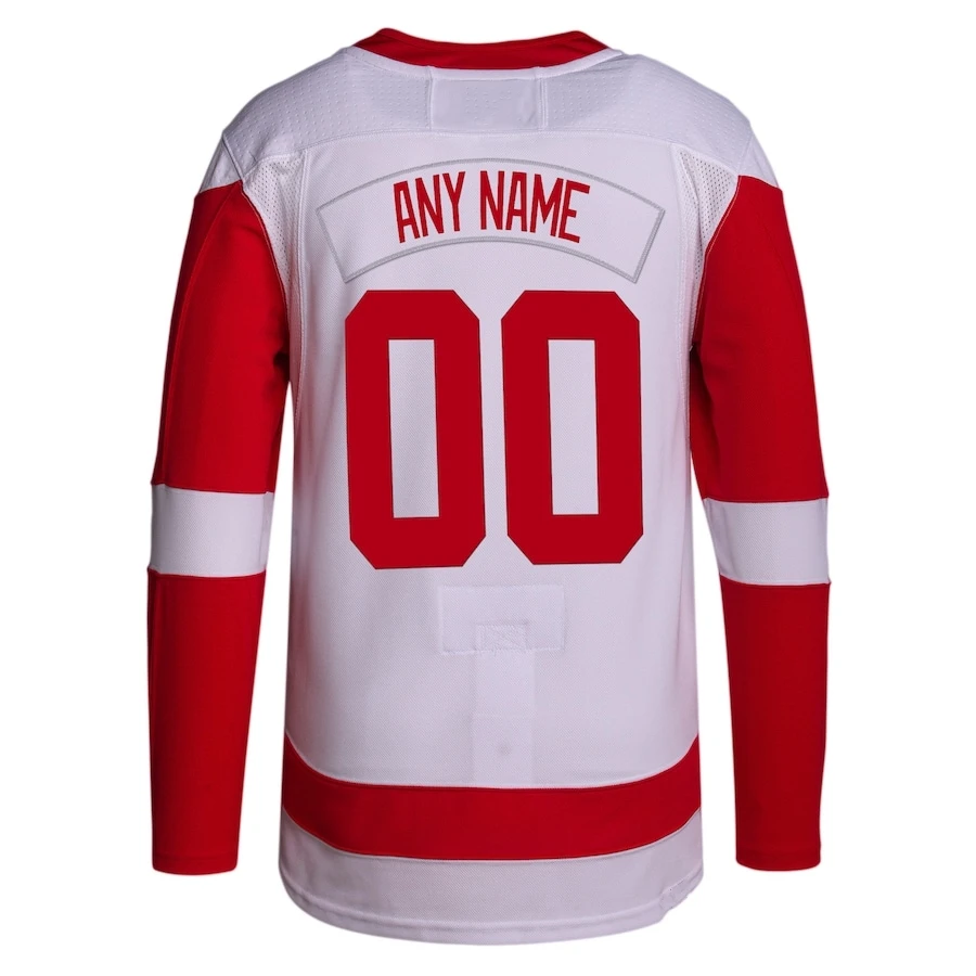 Maillot de hockey de Detroit brodé personnalisé, uniforme de hockey sur glace pour jeunes hommes et femmes