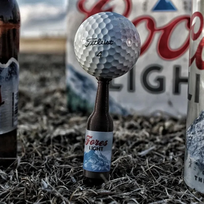 6PCS Funny Golf Tees Resin Bottle Shape Golf Tees Golf Training Accessories For Driving Range Reusable Golf Tees For Golf Game