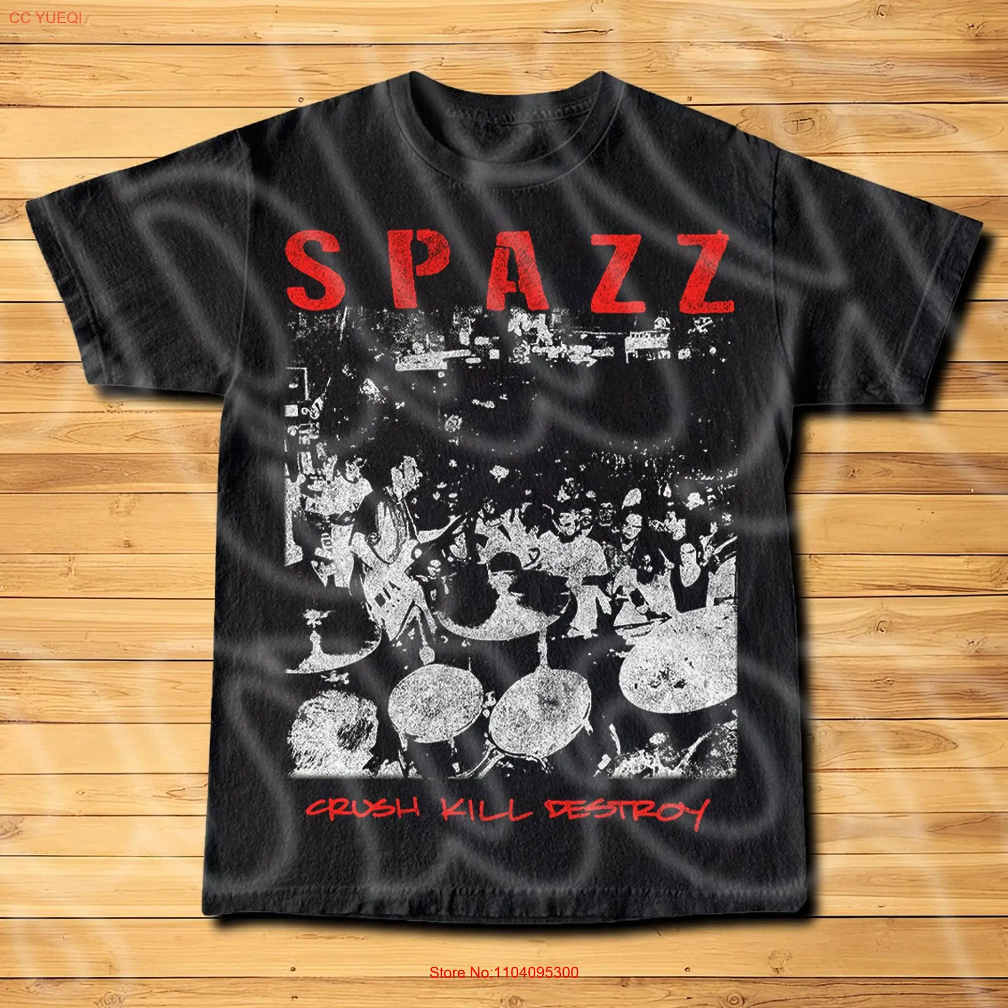 Spazz-Camiseta de Powerviolence Band para mujer y hombre, camisa de manga larga o corta, álbum de aplastar, matar y destrozar