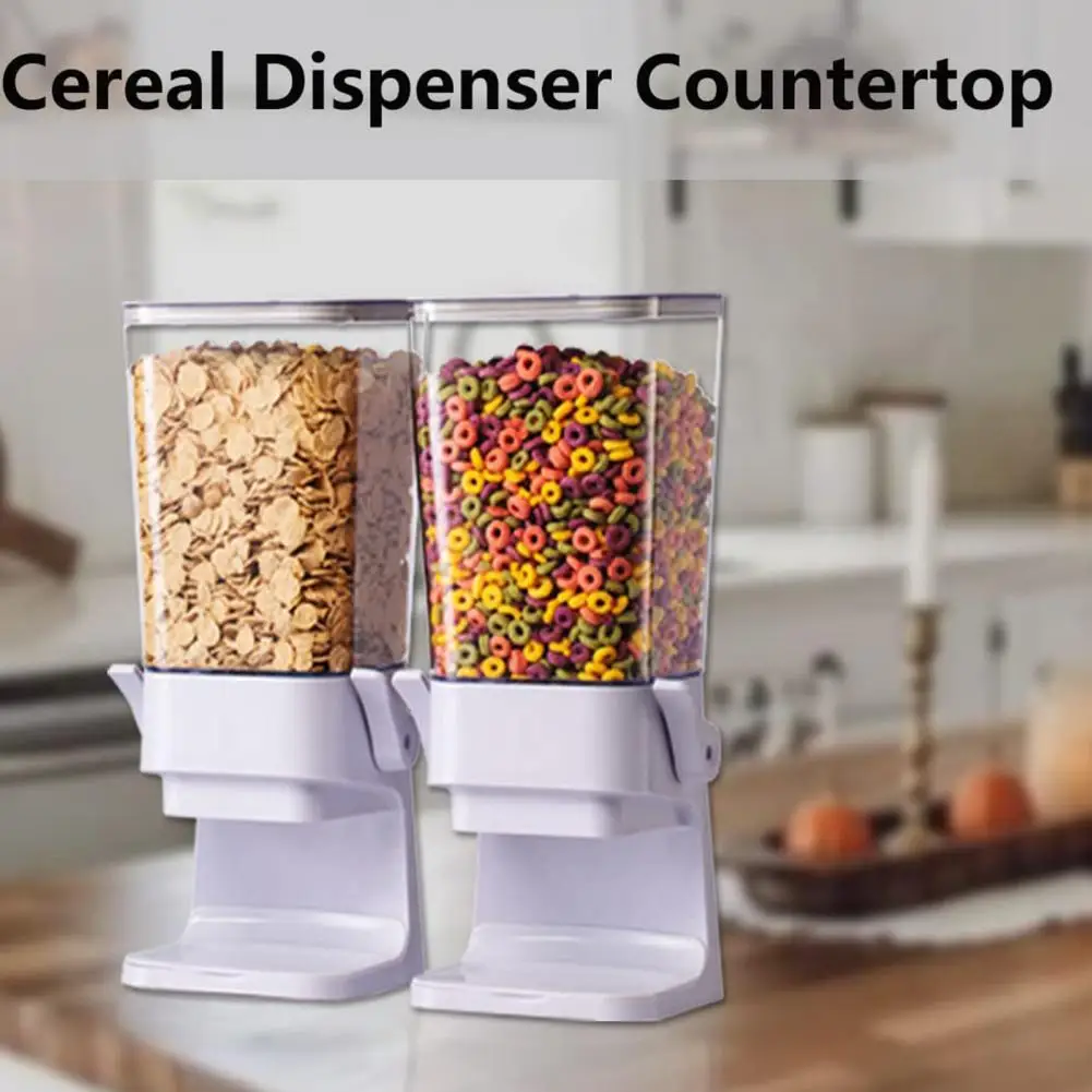 5.5L Cereal Dispenser Sealed Lid Transparent Box Moisture Proof Dust-proof Reusable Dried Food Rice Grain Nut Container