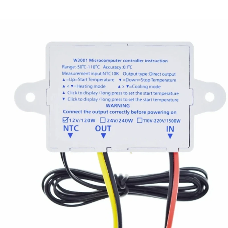 XH-W3001 microcomputer digital temperature controller temperature switch module temperature controller 10A 12V 24V 220V