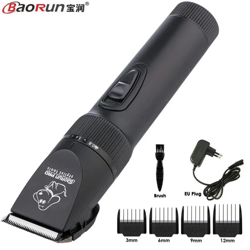 BaoRun P7 профессиональный перезаряжаемый триммер для волос для домашних животных, кошек и собак, электрическая машинка для стрижки, набор бритв, машинка для стрижки, набор для ухода за волосами, черный