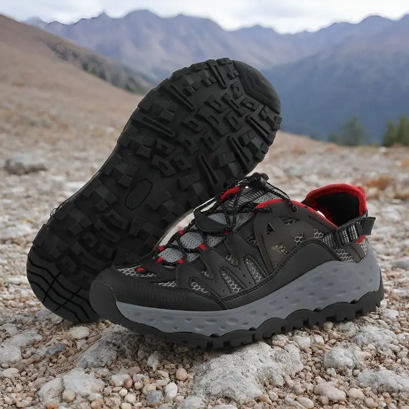 

2026 New Luxury Men Hiking Sneakers Comfortable Men Shoes Mountain Climbing Shoe For Men Anti-Slip Wearable Outdoor Shoe For Man