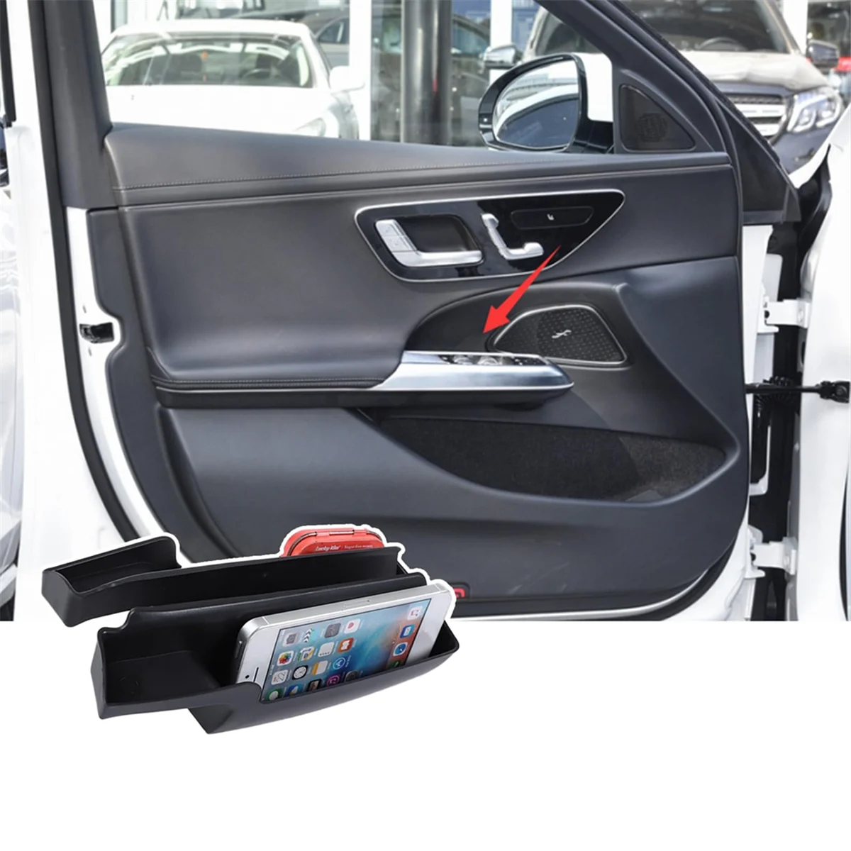 Voor Mercedes Benz E Klasse W214 2024 Autodeur Opbergdoos Organizer Lade Deurklink Pocket Insert, voordeur