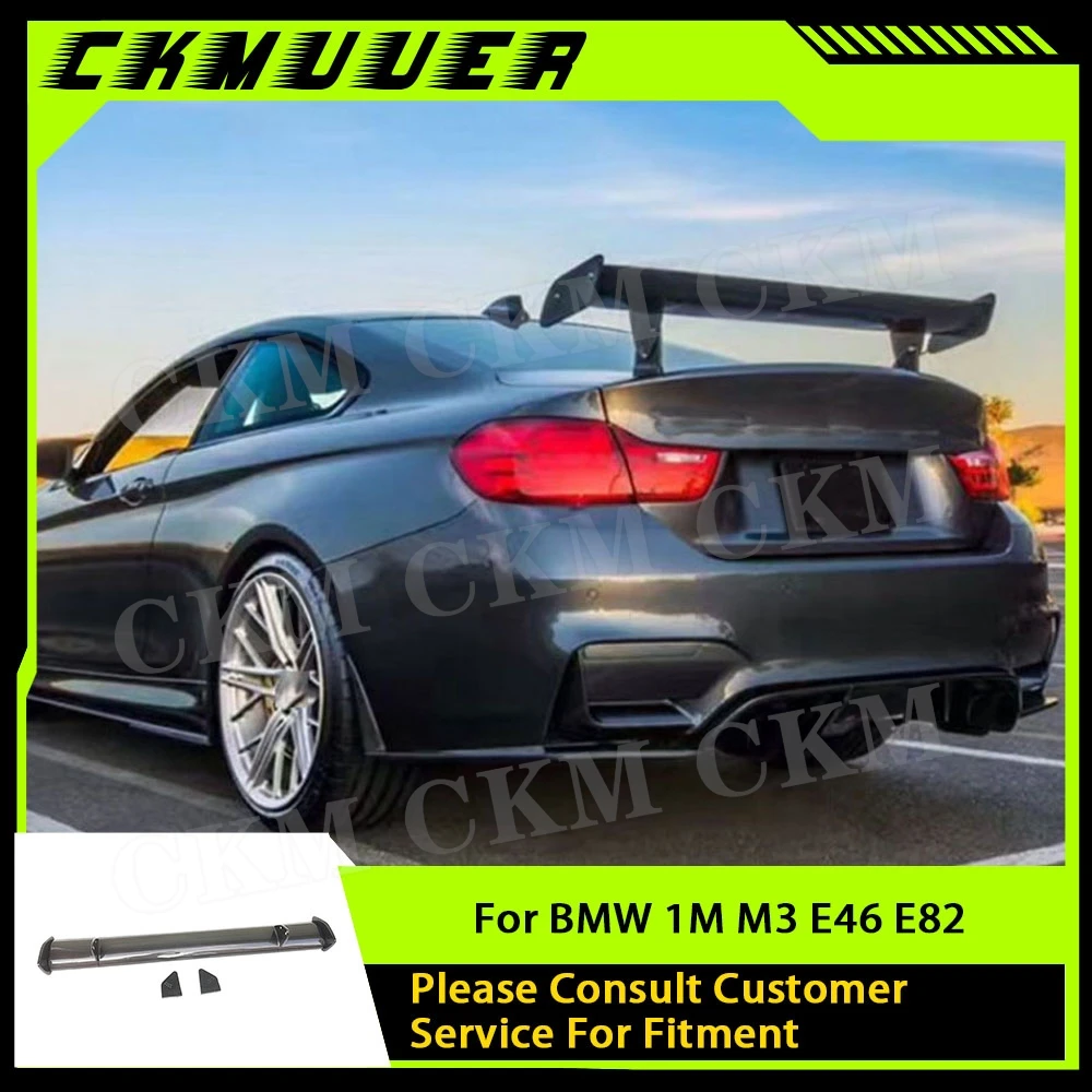 

CKMUUER Carbon Fiber Rear Spoiler FRP Car Boot Racing Wings Accessories For BMW 1M M3 E46 E82 E90 E92 E93 F30 F10 FRP G Style