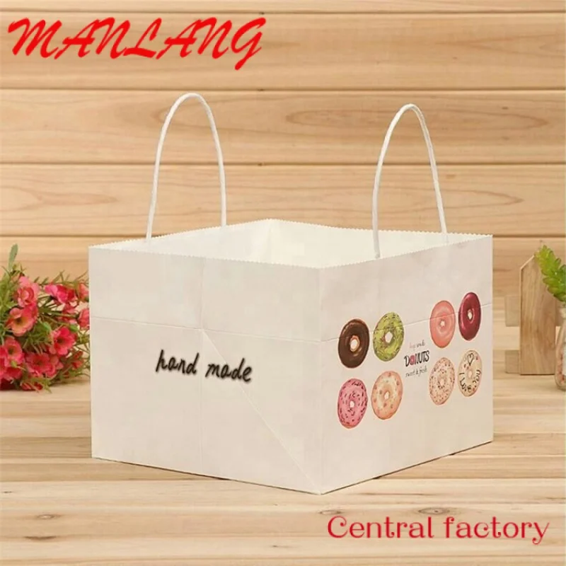 Bolsas de embalaje de papel personalizadas para Donuts con su propio logotipo