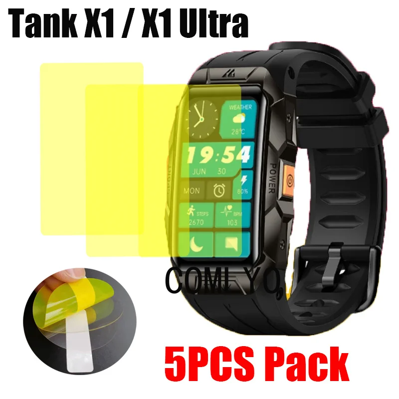 

5 шт. пленка для KOSPET TANK X1 Ultra Smart Watch Защитная пленка для экрана HD TPU пленки