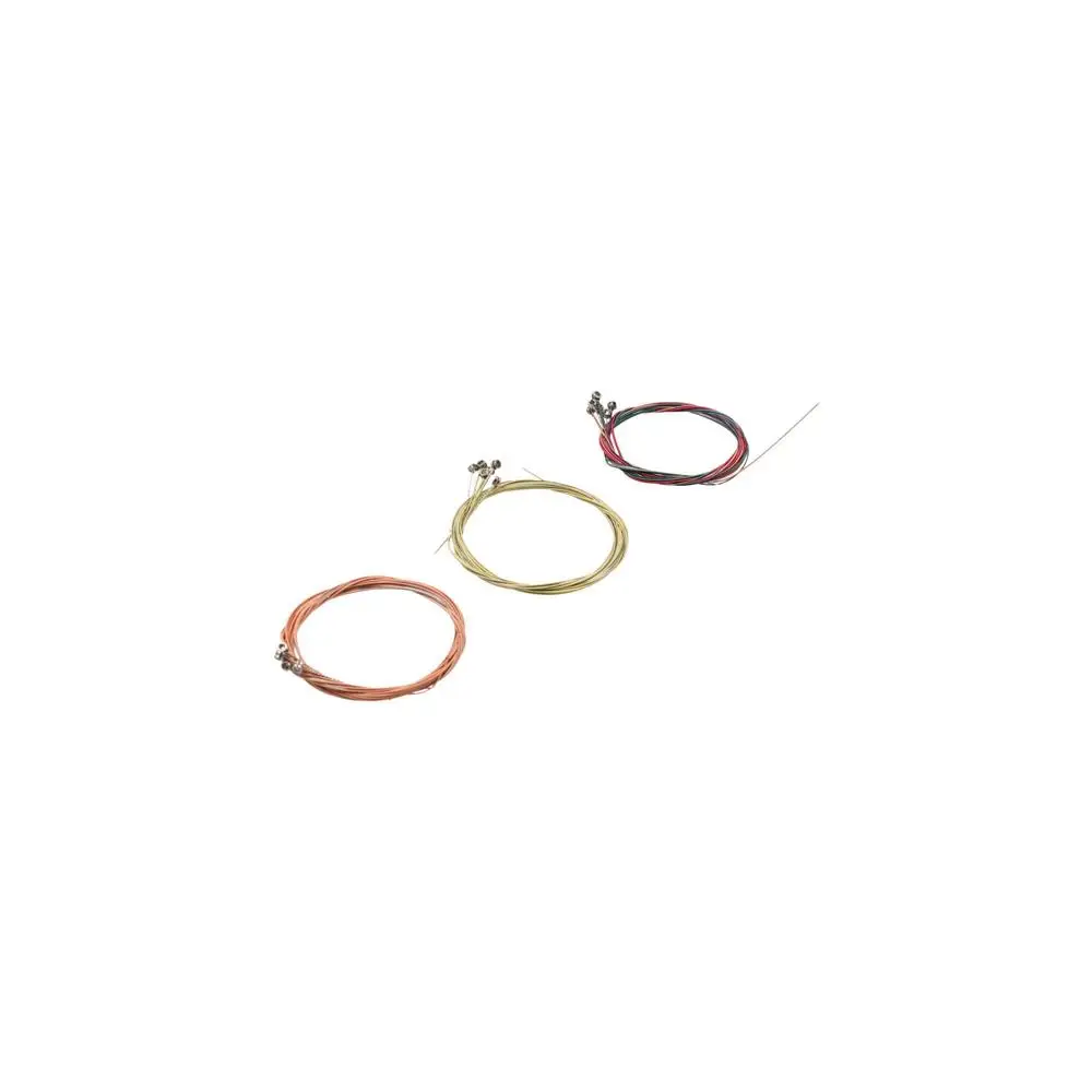 6 Strings Acoustic Guitar Strings Rainbow Colorful Red Copper Guitar Steel Strings Brass Anti Oxidation Coating