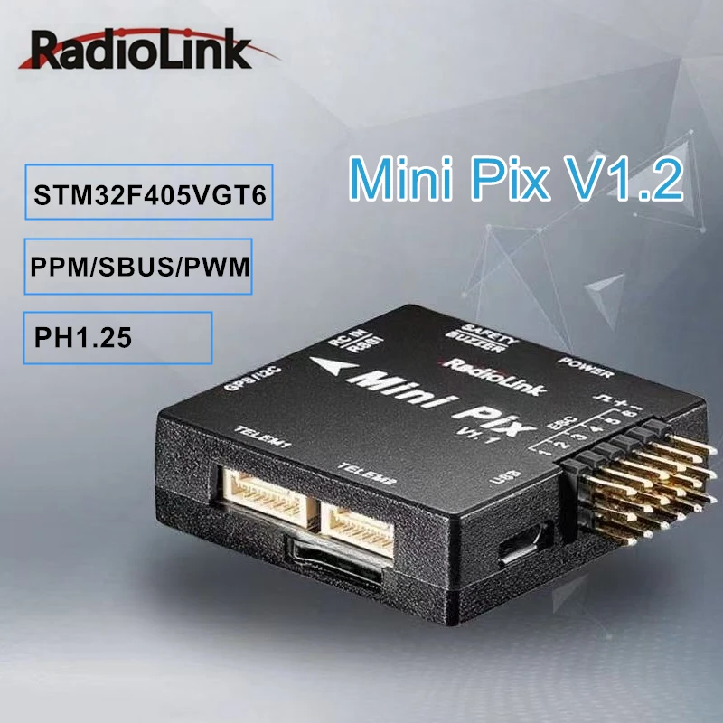 

Radiolink Mini PIX Flight Controller V1.2 M10N GPS TS100 GPS Same as Pixhawk FC for FPV Racing Drone Helicopter Airplane