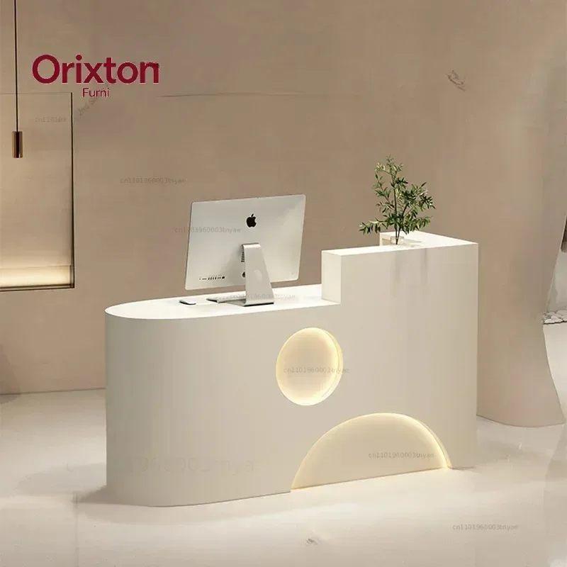 Italian Style Beauty Salon Reception Desks Clothing Shop Modern Simplicity Reception Desk High-end Office Furniture