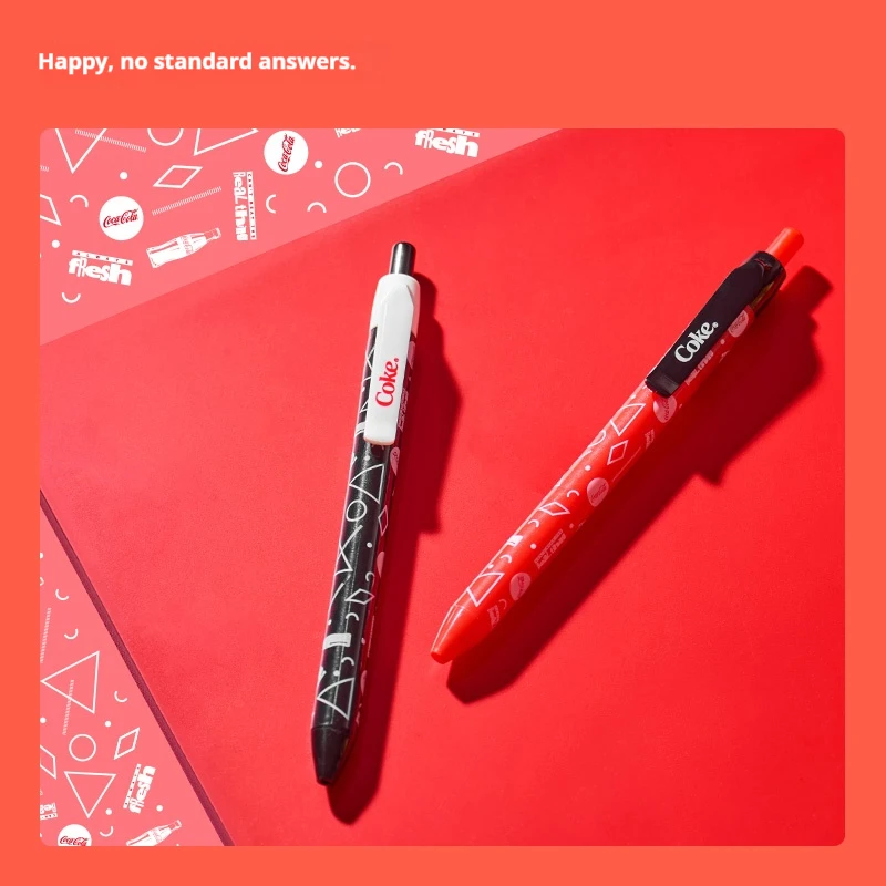 Kaco 2 قطعة/المجموعة هلام القلم كوكا كولا 0.5. مللي متر مزدوجة اللؤلؤ ST بنك الاستثمار القومي سريعة الجافة لا تلطخ السلس الكتابة الأسطوانة أقلام الطلاب القرطاسية #4