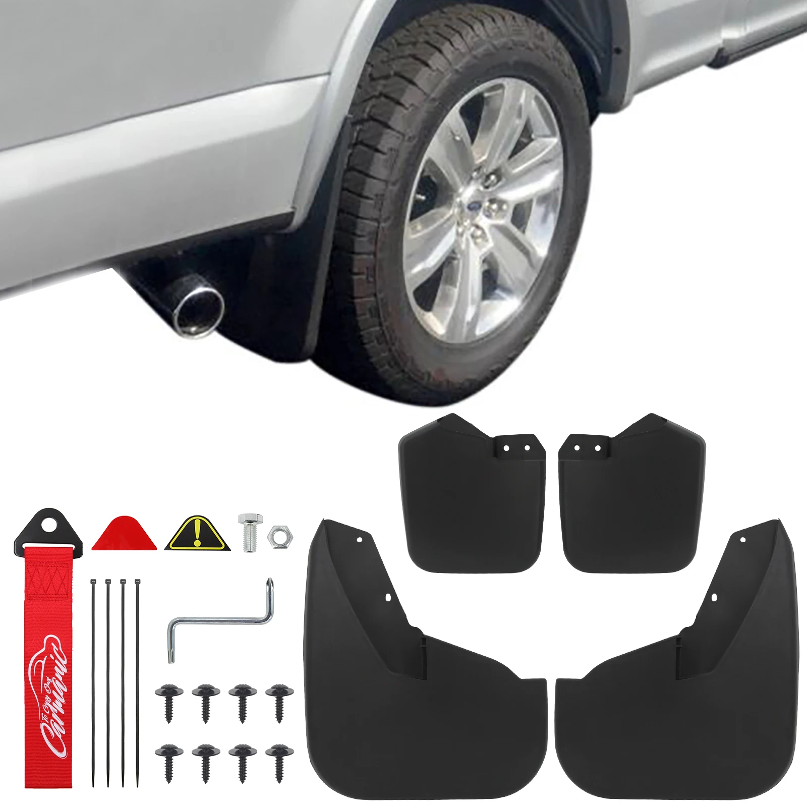 

For Ford Custom Transit Tourneo 2012-2023 Mudguards With Tow Strap Mudflaps Fender Liner Mud Flap Splash Guards Auto Parts