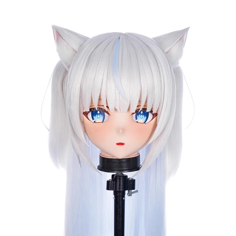 ที่กําหนดเองเต็มหัวหญิง/สาวเรซิ่น Kig หน้ากากอะนิเมะคอสเพลย์ BJD หน้ากากญี่ปุ่นอะนิเมะบทบาทเล่น Kigurumi ตุ๊กตา Mask