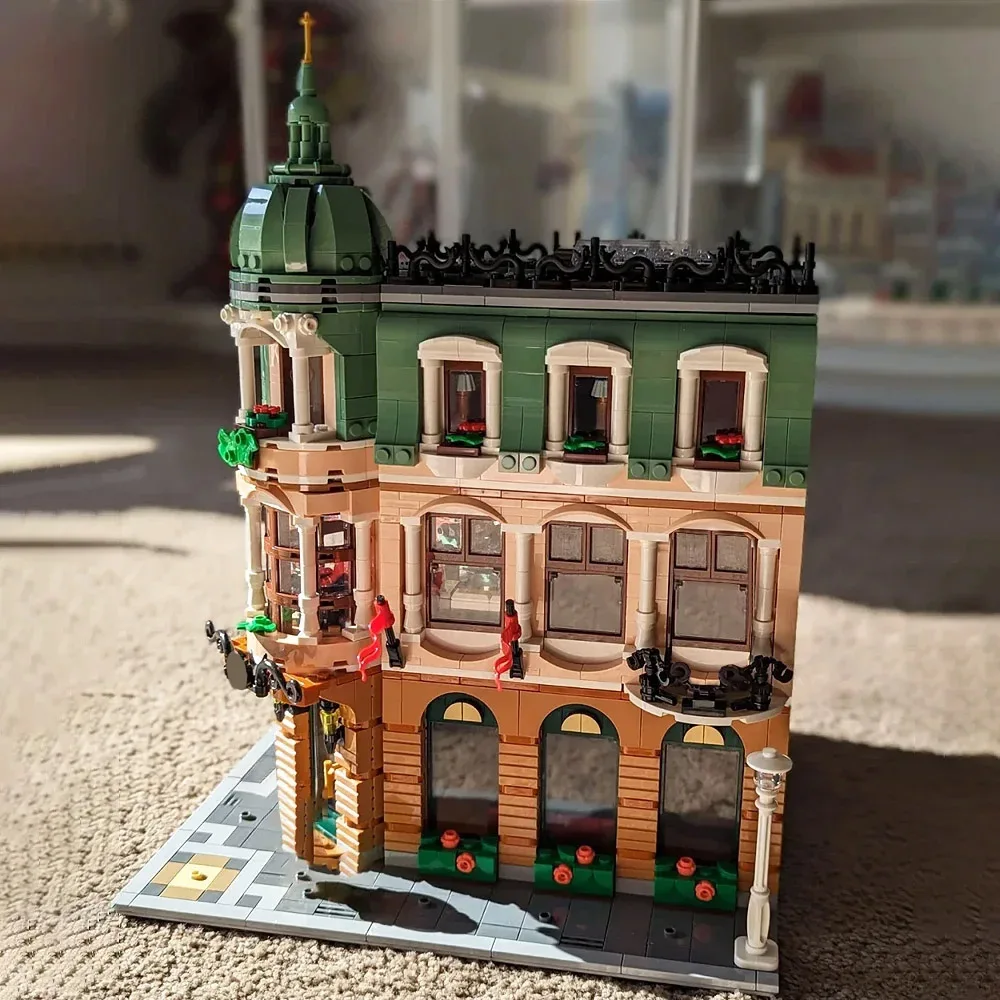 IDEAS creativi famoso street view Bank Grand hall MOC Set compatibile 10224 blocchi di costruzione con figuer Giocattoli gifis Natale