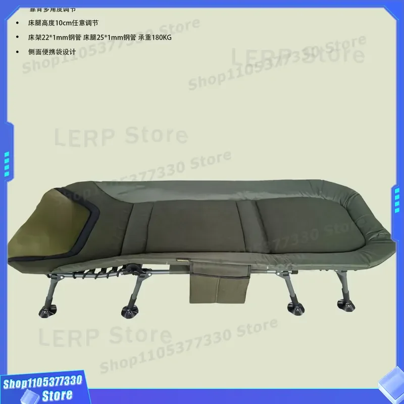 Adjustable Height Folding Bed European Style All Terrain Portable Cot Oversized for Home Outdoor Lunch Break Factory Direct