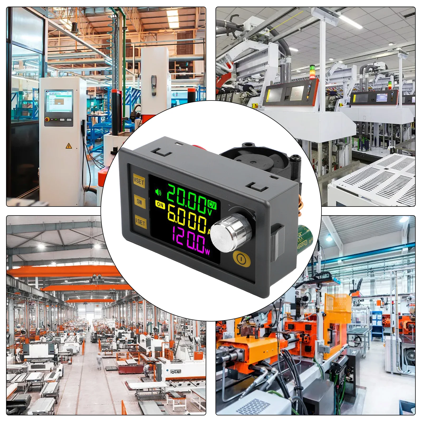 108g CNC Voltage Regulator Adjustable Power 120W DC Supply Overheat Protection Temperature Control Fan 0-36V 0-6A