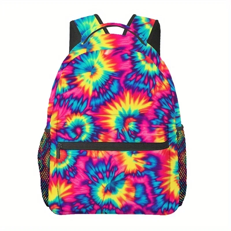 Custom Create a Detailed Tie Dye Astronaut Guitar Backpack - Lightweight Foldable Hiking Backpack with Adjustable Padded Straps