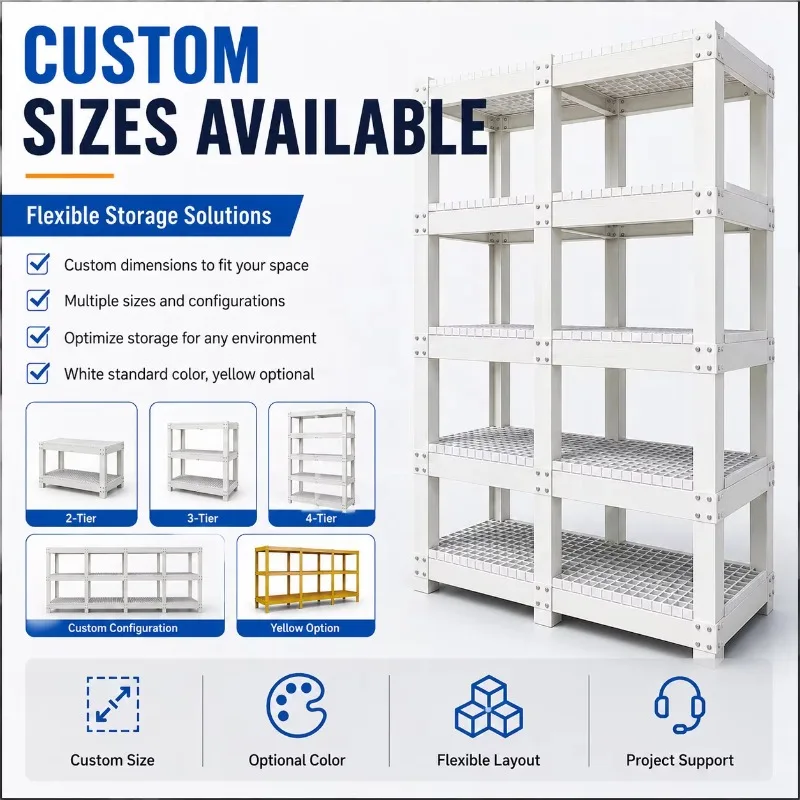 Lightweight high-strength FRP shelving solutions for cold storage and food processing facilities