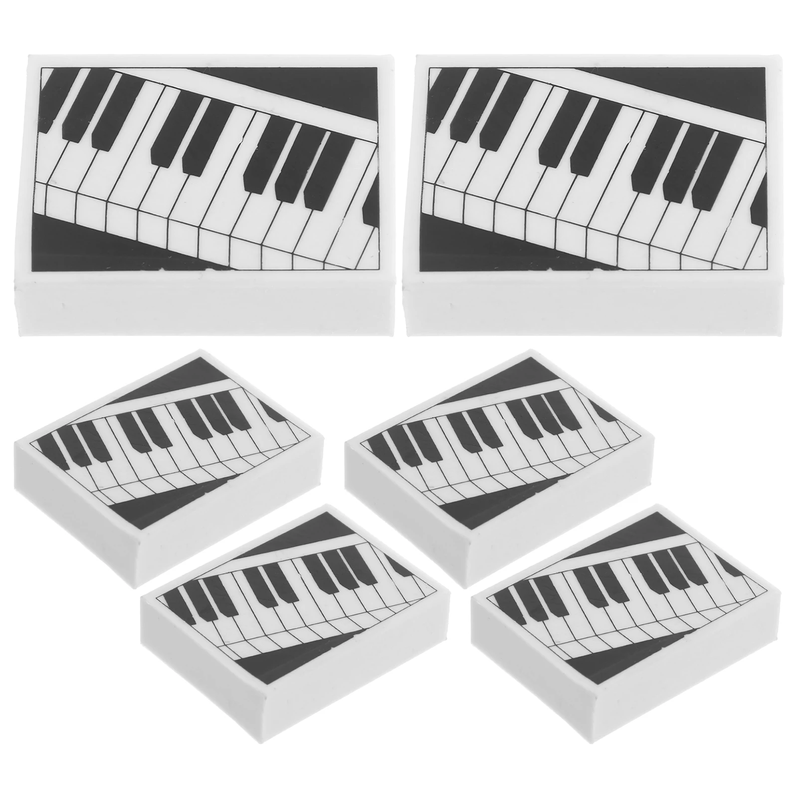 

6 Pcs Note Erasers Supplies Musical Theme PVC School Stationery Student Accessories Drawing Tools Practical