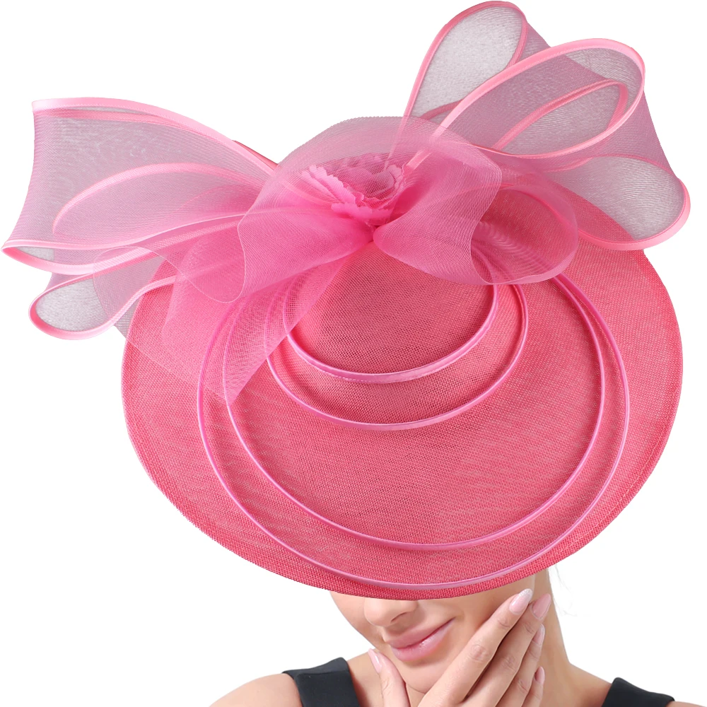 Camel Tone Royal Fascinator Hat Womens Millinery Large Headpiece Elegant Bridal Headwear For Wedding Church Race Cocktail Party
