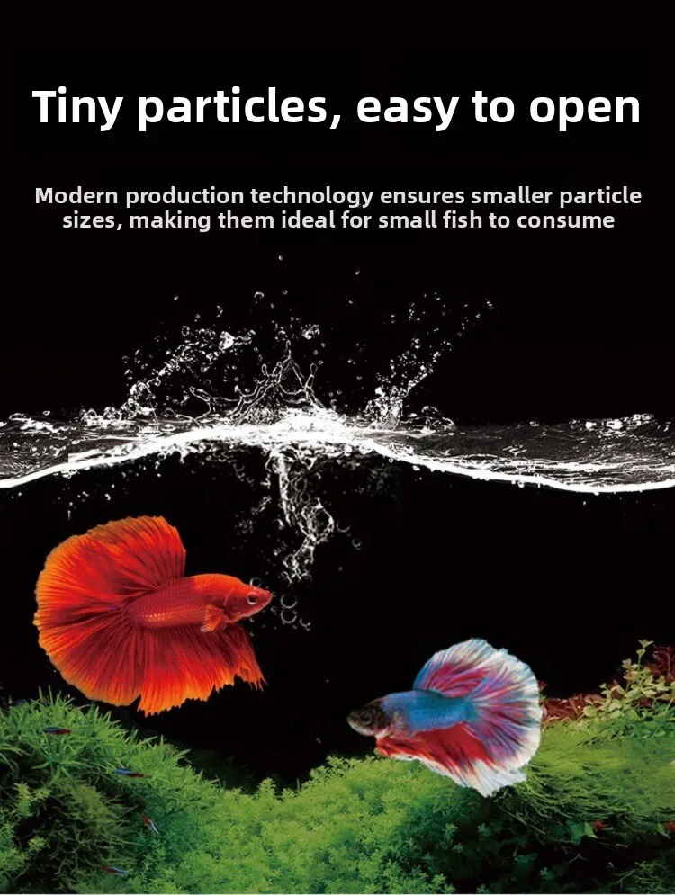 BIEYANGHONG حبيبات صغيرة طعام السمك - مثالية للأسماك ذات الفم الصغير مثل Betta وGuppy وTetra