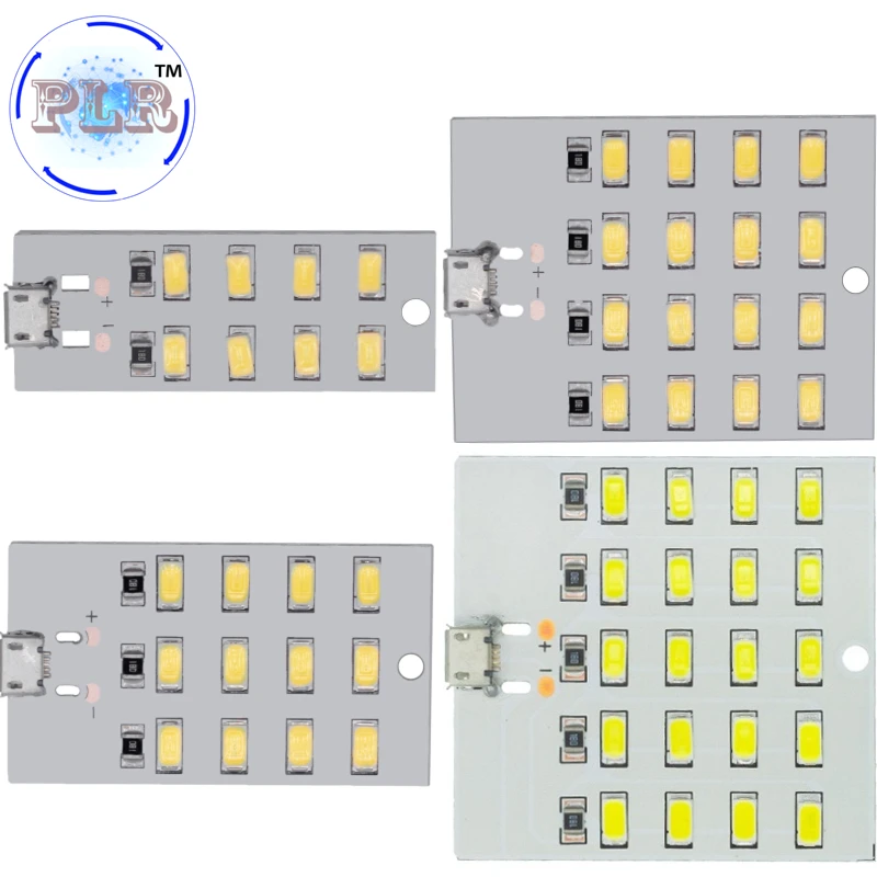 5730 Smd 5V 430mA~470mA White Mirco Usb 5730 LED Lighting Panel PLR USB Mobile Light Emergency Light Night Light Electronic DIY