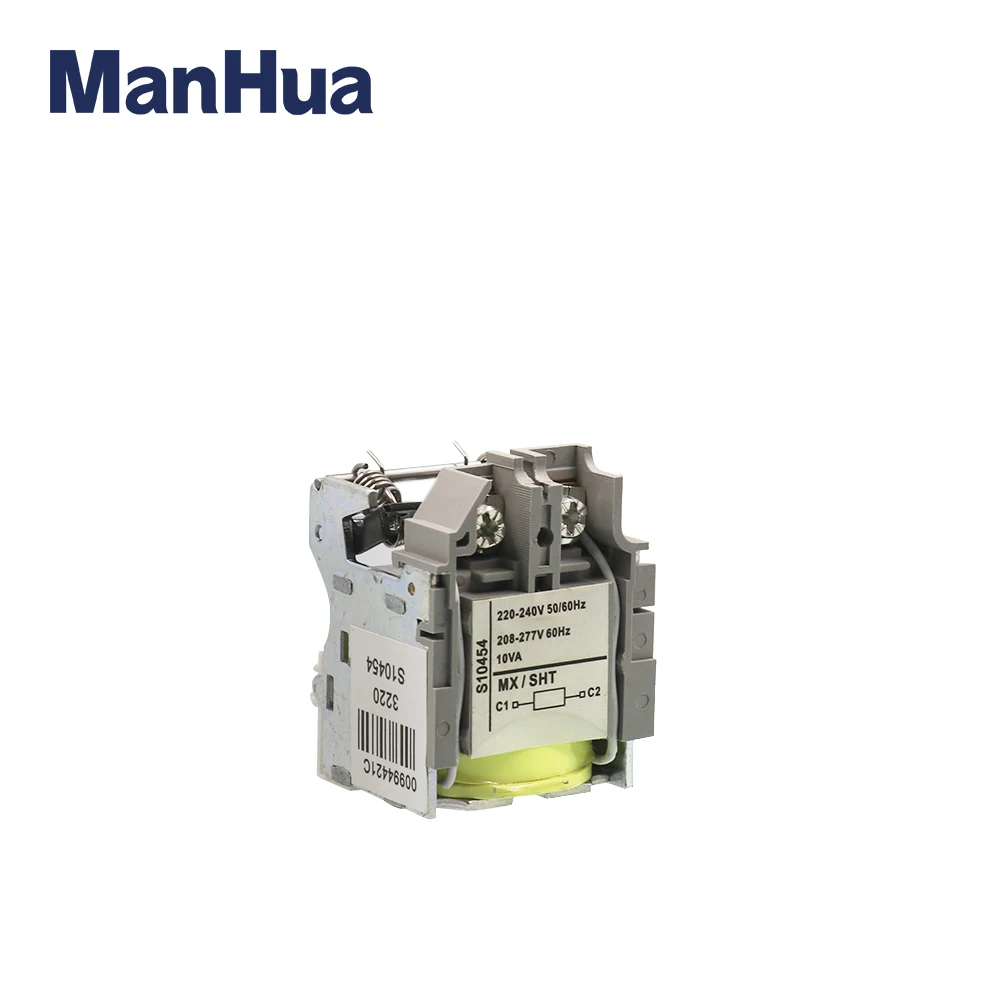 ManHua AC 220V 380V MX/SHT shunt release for MCCB breaker accessory Auxiliary contact