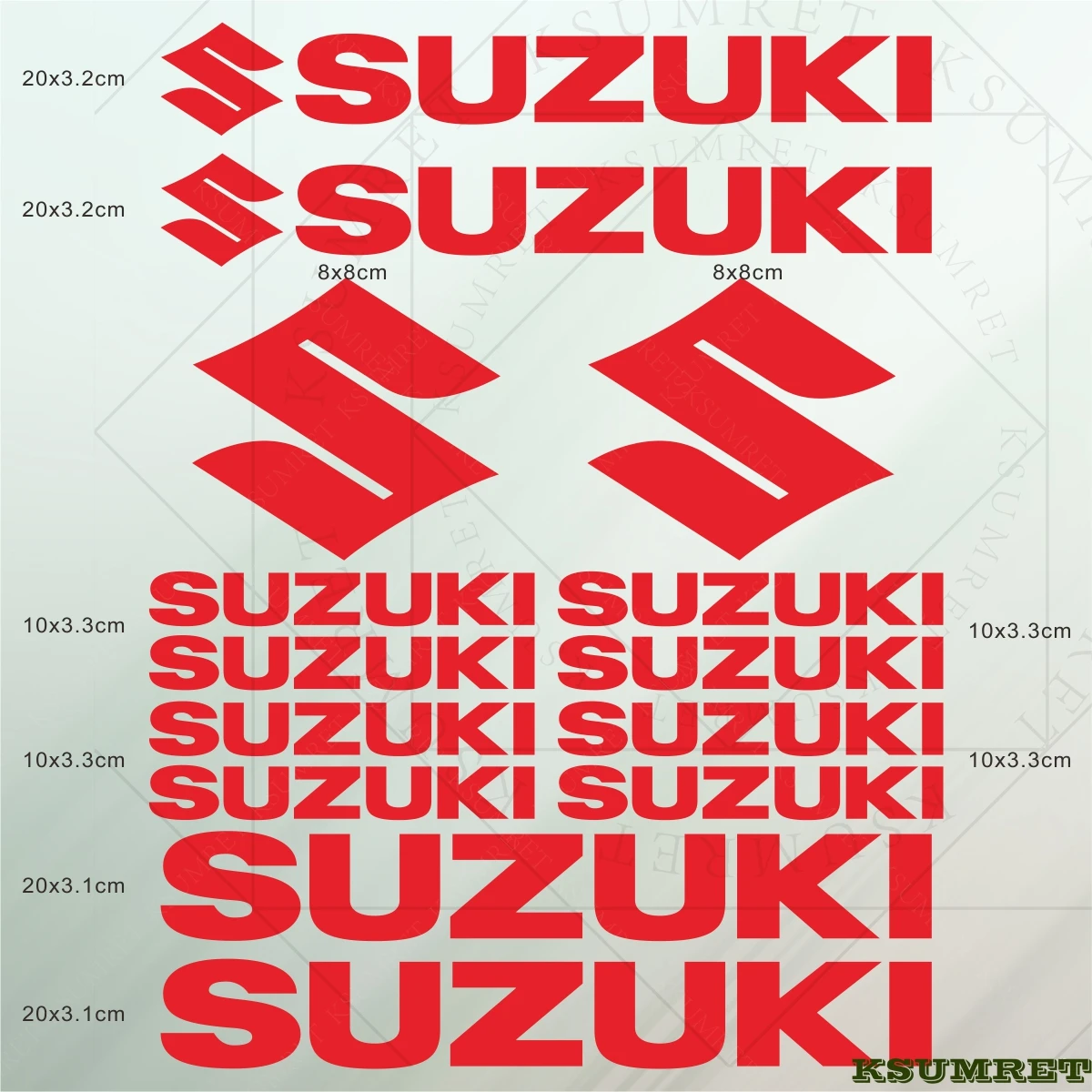 For Suzuki Motorcycle Sticker Decals Helmet Logo Set image 3