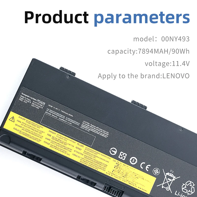 Imagem -05 - Suozhan-substituição da Bateria para Lenovo Thinkpad Novo 00ny493 00ny492 P50 P51 P52 Sb10h45077 Sb10h45078 00ny490 00ny491