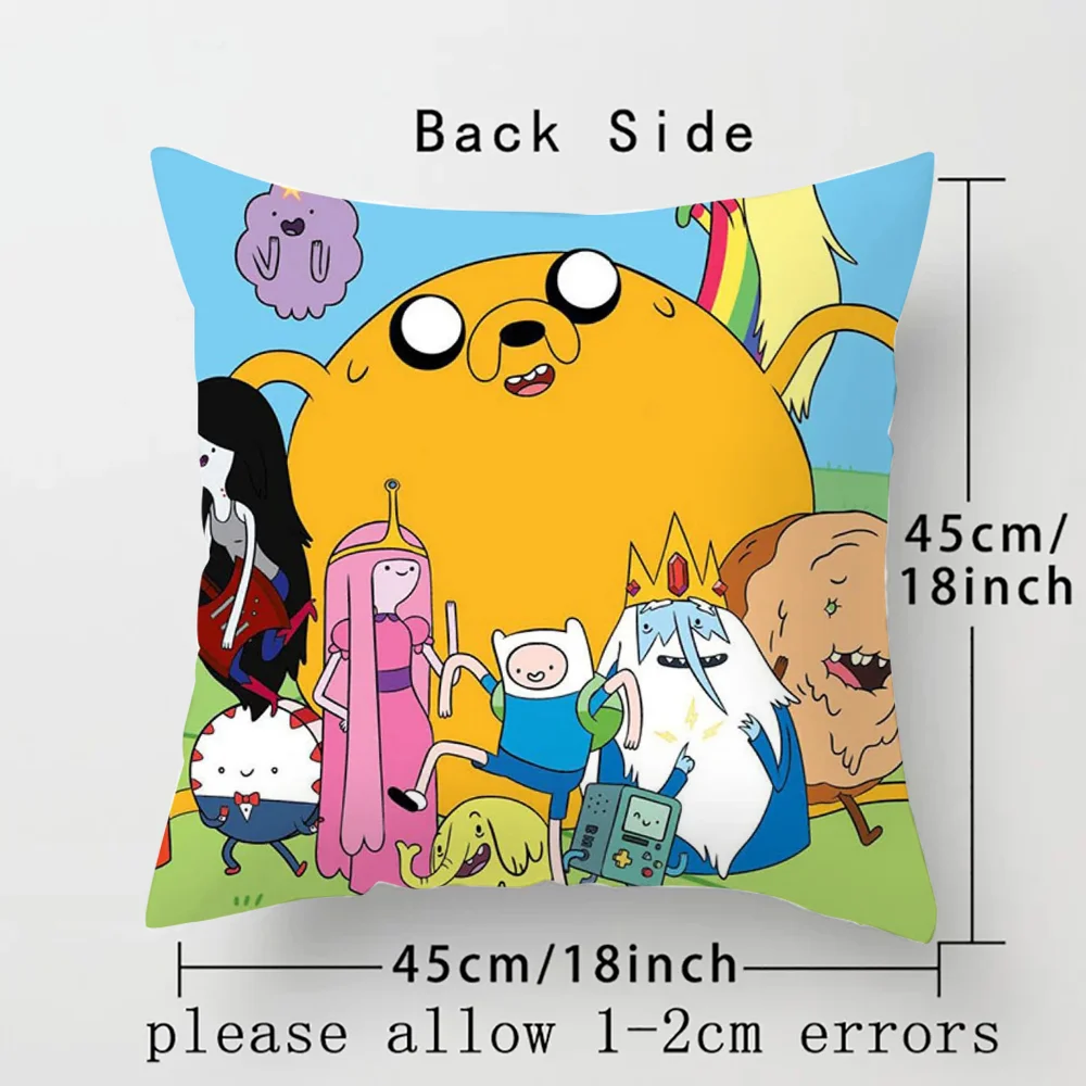 Adventures Time Duplex Printing Chair Cushion Cover 45x45cm Lounge Chairs Cushions Pillow Hugs Pillowcase Short Plush 45*45 Sofa