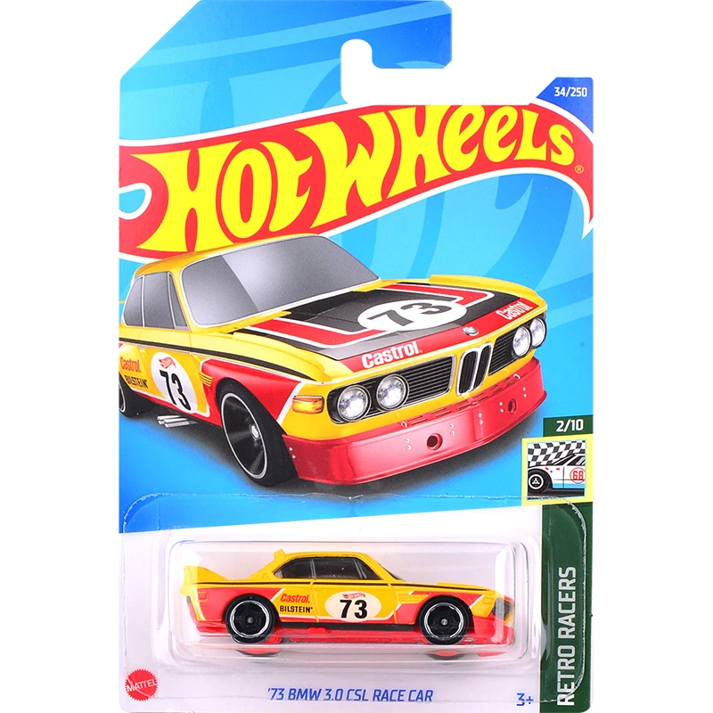 [핫휠] 정품 재고 장난감 자동차 모델 73 버전 BMW CSL 합금 스포츠카 소년용 메르세데스 벤츠 포르쉐 22주년 기념 C4982 선물