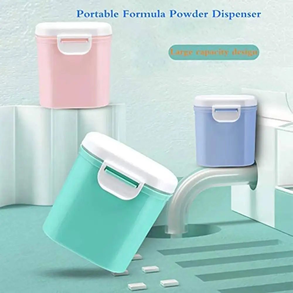 

Portable Infant Milk Powder Box Large-Capacity with Scoop Baby Food Storage Box double layer sealed Multifunctional