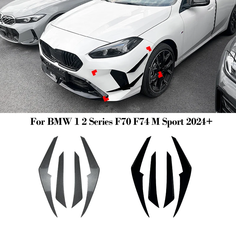 

Автомобильный передний боковой ветровой нож для BMW 1 серии F70 2 серии F74 M Sport 2024 + вентиляционное отверстие, сплиттер, спойлер, автозапчасти, автомобильные аксессуары