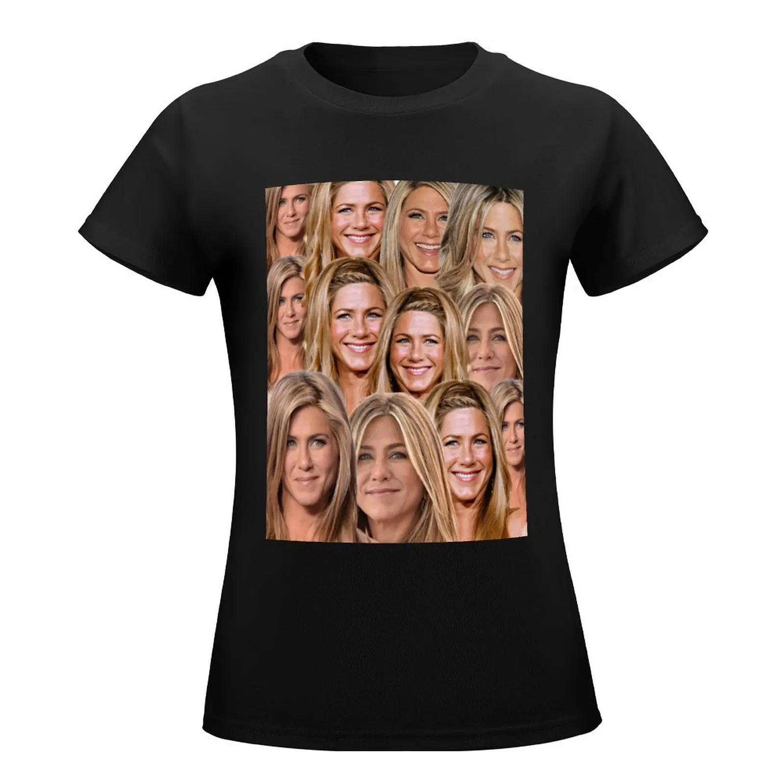 Jennifer Aniston Collage T-Shirt summer tops hippie clothes funny shirts graphic tees luxury designer clothing Women