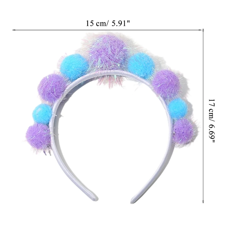 pom poms bandana pom pom hairband ano festa headwear para menina